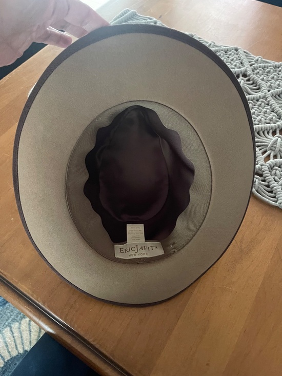 Eric Javits - Tan/Brown Wool Fedora Hat